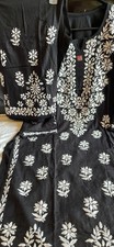 Indian Chikankari Black stitched  2 Piece Suit Size 42 traditional wear 