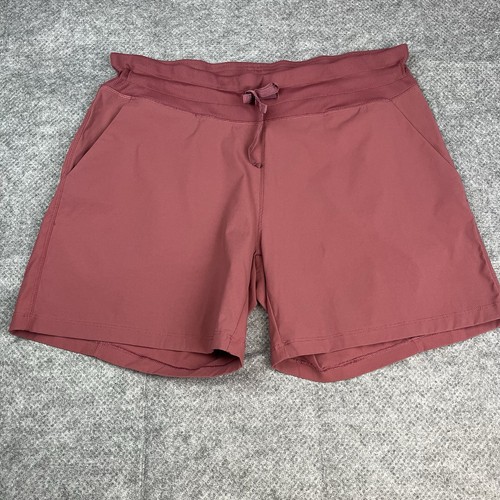 Tuff Athletics Shorts Womens XL Maroon Stretch Drawstring Waist Activewear Gym
