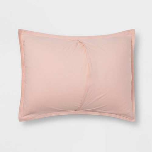 King Cotton Velvet Duvet Cover and Sham Set Soft Blush - Threshold - Picture 6 of 6