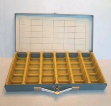Vintage SV Smith-Victor Slide File Metal Case Griffith Ind U.S.A. 30 Compartment