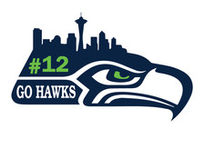Seattle Seahawks Vinyl Sticker, Laminated For Protection