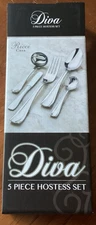 DIVA Ricci Stainless Casa Collection 5 Piece Serving Set Unused 18/10 Flatware