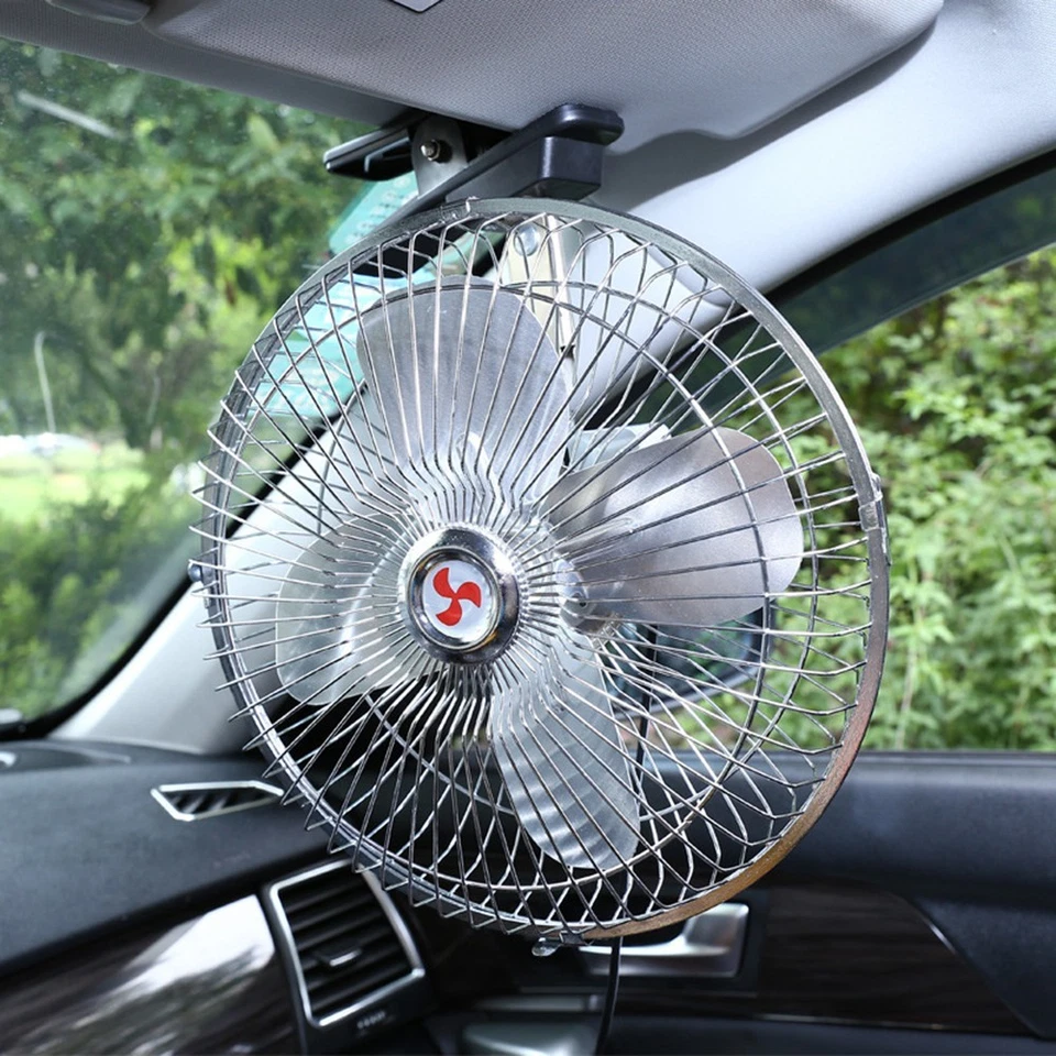 8 Inch Car Electric Fan Cooling Fans With Clip For Home Travel Car Truck - Image 4 of 4