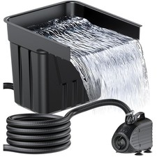 Teich Wasserfall Set mit Pumpe 4500 l/h Filter Wellschlauch Wasserspiele