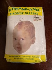 86 Dreamland Birdseye Diapers Flat Cloth, Soft, Extra Absorbent, 12, USA
