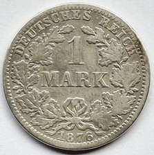 1 Mark Silberm&uuml;nze, Kaiserreich 1873 - 1887, 1876 A, J9