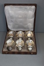 Silber/porzellan mocca set mit mehreren Stempel 800 silber