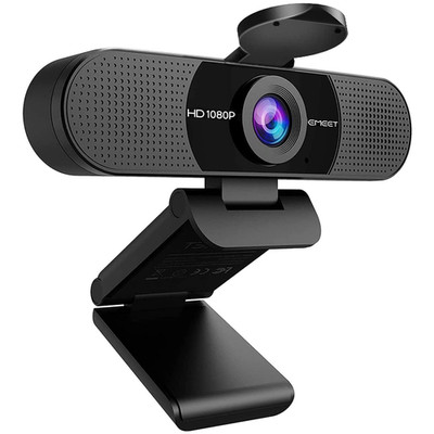 EMEET C960 Webcam 1080p Full-HD mit Dual-Mikrofon und 90 Weitwinkel Schwarz