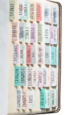 DiverseBee Laminated Bible Tabs (Large Print, Easy to Read), Personalized Bib...
