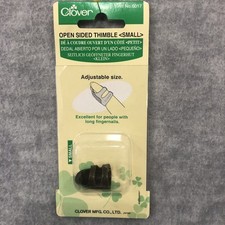 Clover Open Sided Thimble Size Small 6017 Metal Sewing Quilting Notions