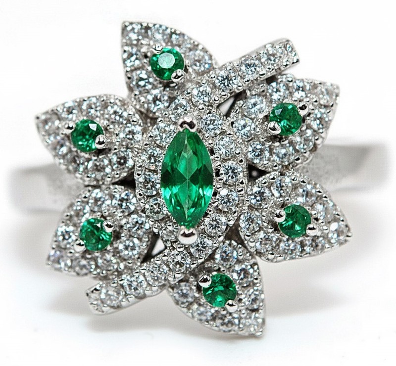 2CT Heat Treated Green Tourmaline 925 Sterling Silver Ring Jewelry Sz 6 F8-9