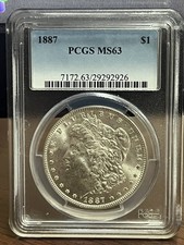 1887-P Morgan Silver Dollar PCGS MS-63