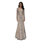 Handmake Beaded champagne Wedding Prom Dress Pageant Gown Size 6-14 In Stock