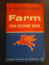 CLEAN, NO WRITING Flying Red Horse Farm Cash Account Book Mobile Gasoline Oil