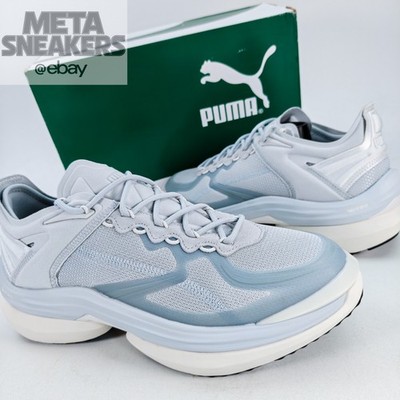 Puma US 12 Men's Grey White Comfort Rare Variant Nitro Sci Tech  387641 02  New