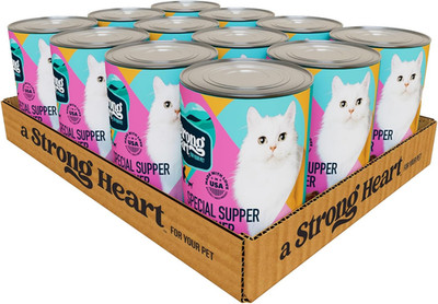 A Strong Heart Canned Wet Cat Food, Special Supper Dinner Pâté   Turkey, Whitefi