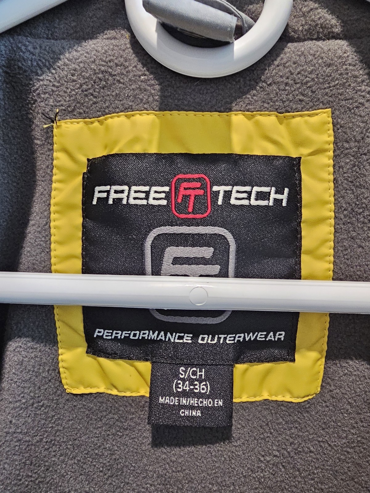 Free Tech Performance Outerwear Jacket Gray Yello… - image 11