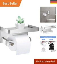 Stylischer und kratzfester Toilettenpapierhalter aus Edelstahl - Silber 18x9 cm