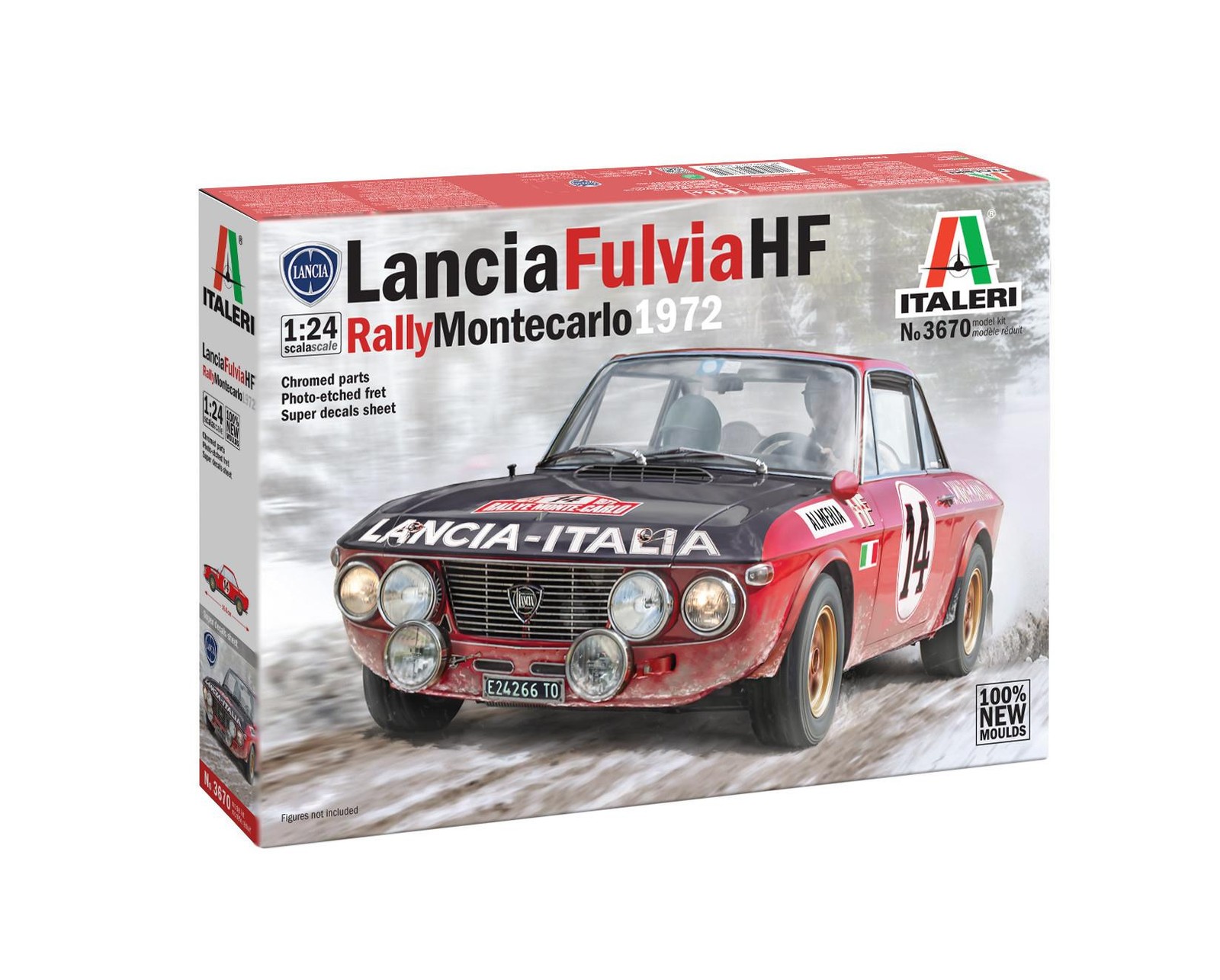 Italeri 3670 Lancia Fulvia HF Rally Monte Carlo 1972 1:24 Scale Model Kit