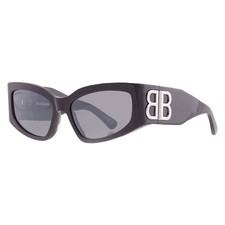 Balenciaga Grey Cat Eye Ladies Sunglasses BB0321S 009 57 BB0321S 009 57