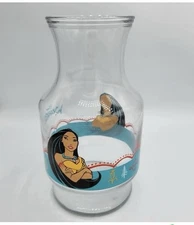 Anchor Hocking Glass Orange Juice Carafe Bottle NO Lid Vintage Disney Pocahontas