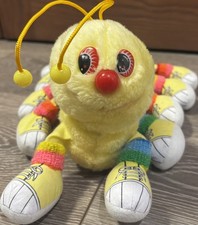 Vintage Caterpillar Yellow Plush Lots-a-Lots-a-leggggggs 1984 Sneakers Shoes