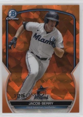 2023 Bowman Chrome Sapphire Prospects Orange 37/75 Jacob Berry #BCP-243 0m4r