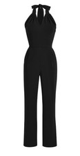 Sosandar Black Halter Neck Jumpsuit Size 10