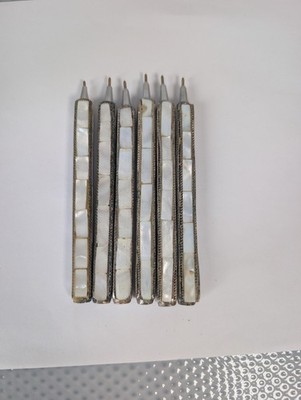 Mother of Pearl Ballpoint Pens Lot of 6 Made in India MOP