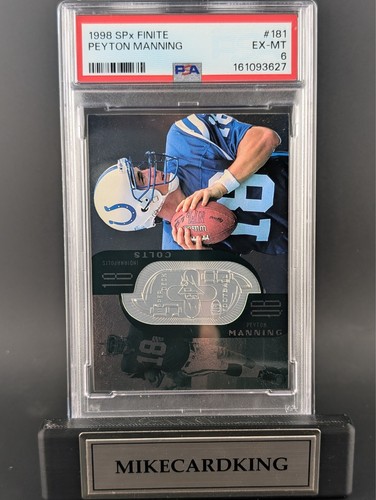 1998 SPx Finite Rookies Peyton Manning #181 Ser#0674/1998 PSA (RC)