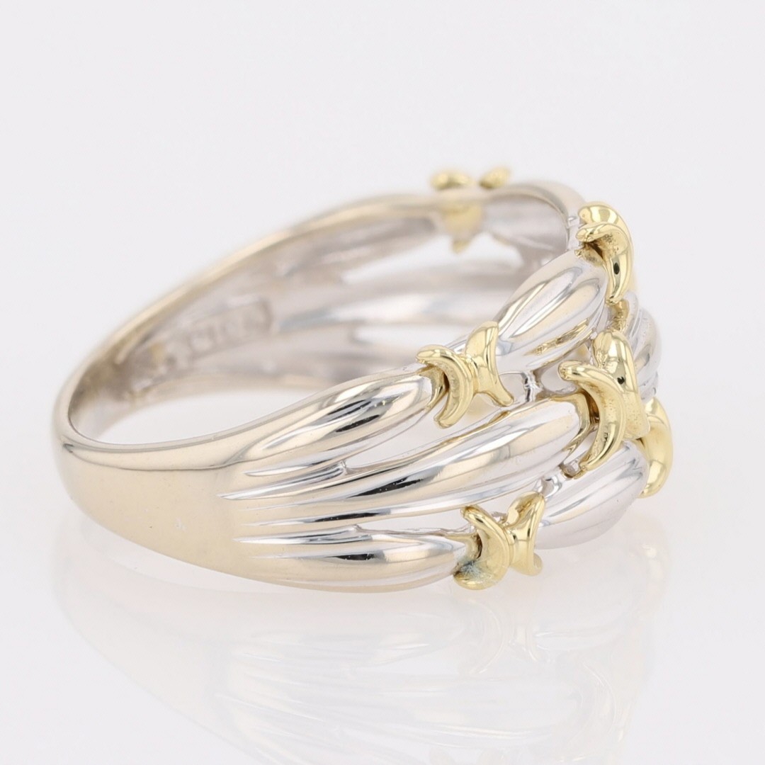 9.3mm Polished Split Shank Statement Ring 18k Mul… - image 4