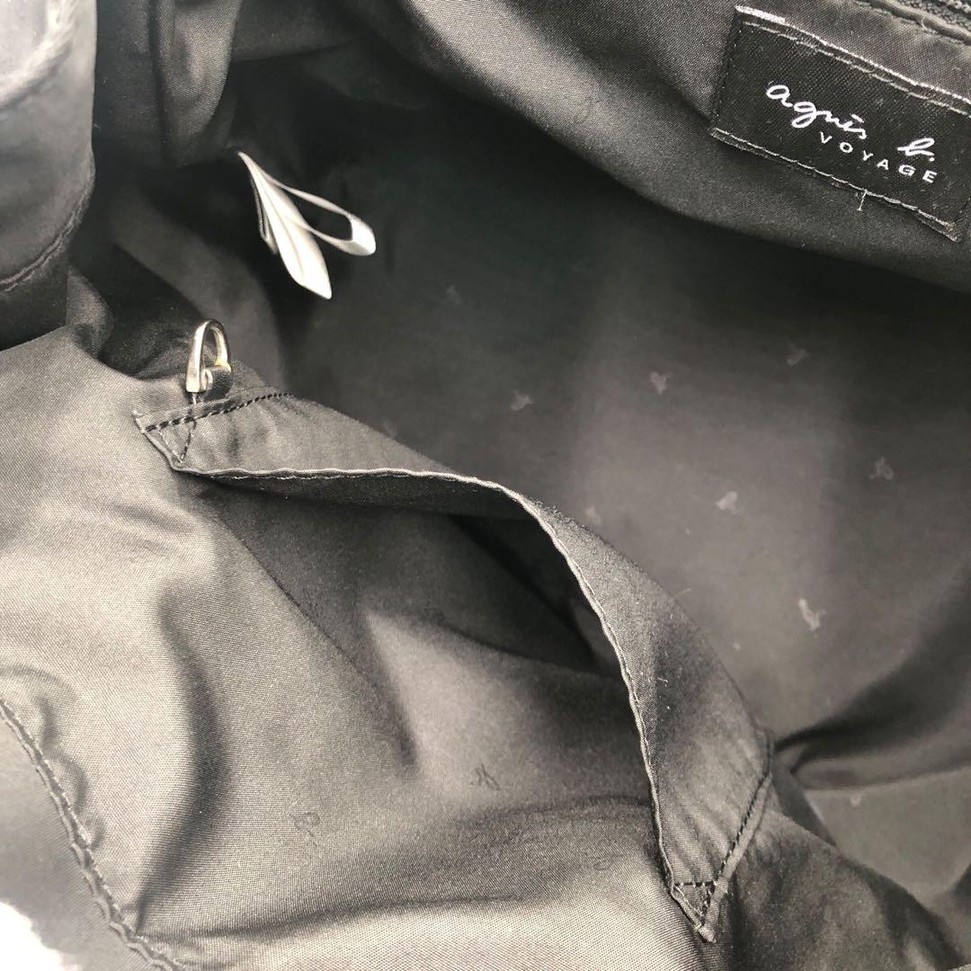 agnes b. Backpack Drawstring Flap Black Authentic… - image 11