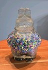 Vintage Clear Glass Bunny Candy Jar Chubby Rabbit Snack — photo 2