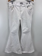 Judy Blue Super Flare Fit Jeans Sz 15 32 White Stretch Bell Bottoms Women’s