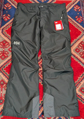 Helly Hansen Men's Insulated WP Windproof Ski Pants Black Size 2XL Helly Tech