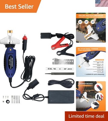 Compact Chain Sharpener Kit - 12V Electric Tool for Professional Results at Home