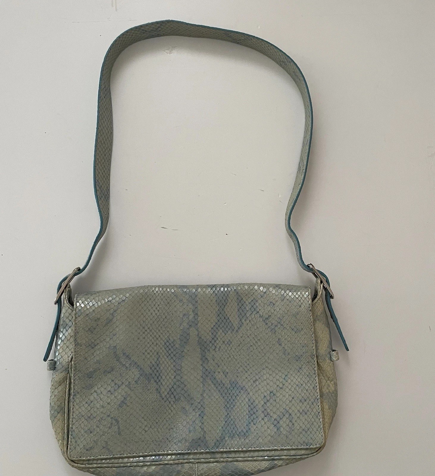 Escada Aqua  Iridescent Python Embossed Leather  … - image 1