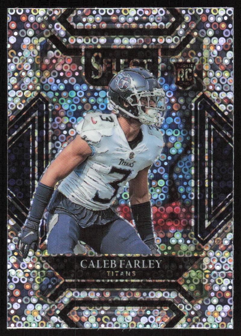 2021 Panini Select Club Level Disco Prizm Caleb Farley #287 Rookie Titans