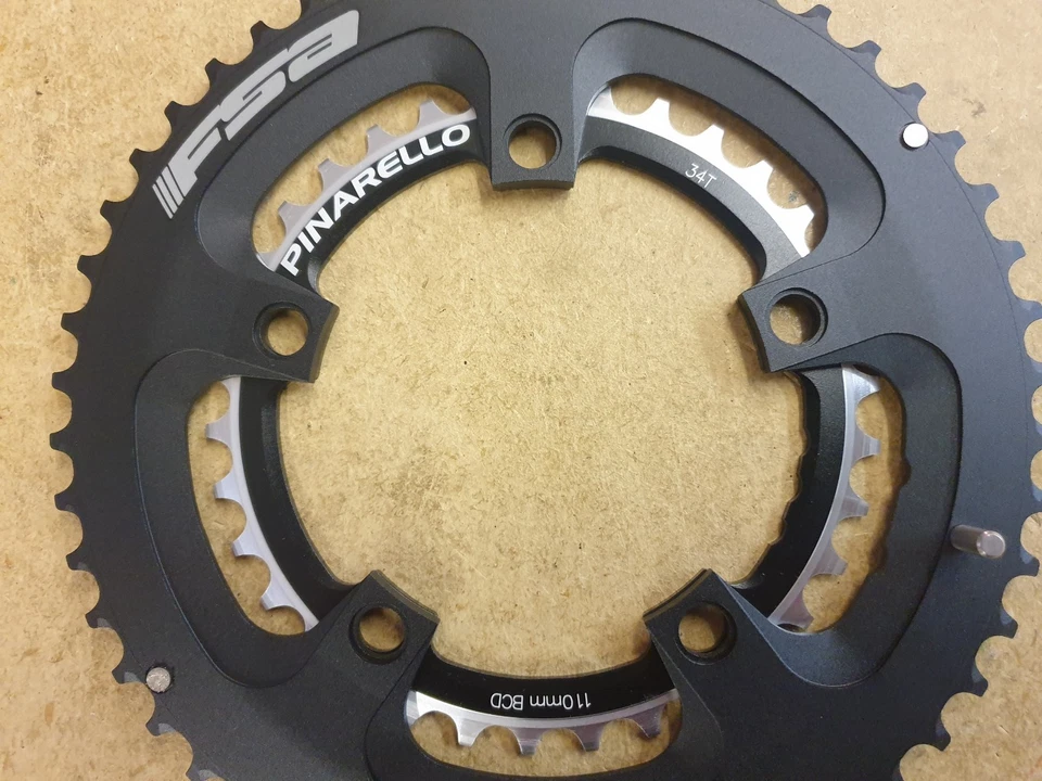 (Set of 2) FSA Pinarello (34 + 50t) Chain Rings Road Bike Fits Shimano 10/11s - Image 4 of 4