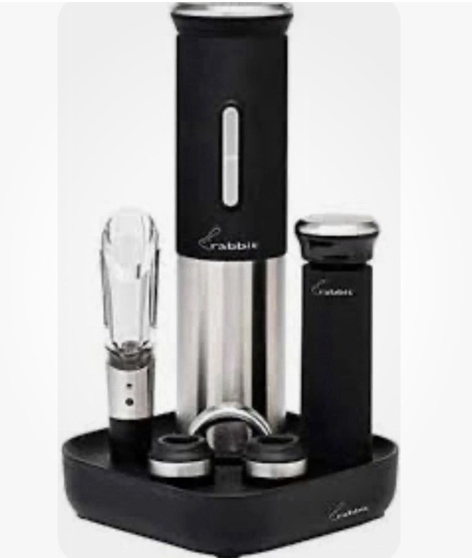 Rabbit Electric Wine Set 8-Piece Electric Corkscrew, Bottle Opener, Aerator