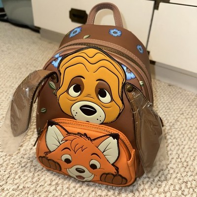 Loungefly Fox and the Hound Mini Backpack Disney New | eBay display picture 1