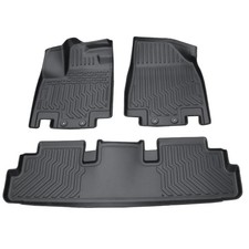 All Weather Car Floor Mats Compatible with 2022 2023 2024 Pathfinder，3PC Black