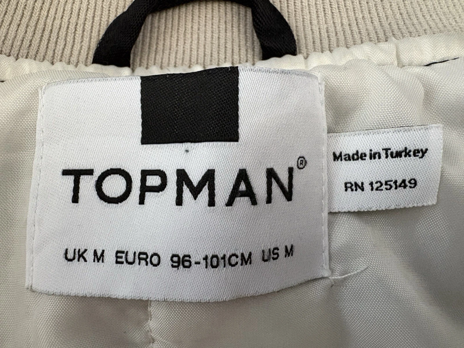 Topman Koi Fish Embroidered Sukajan Bomber Jacket Mens M Black White image 3