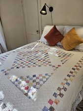 Super Nice Vintage Quilt, Scalloped Edges, 77x 84 in. 1930's, Great Quilting