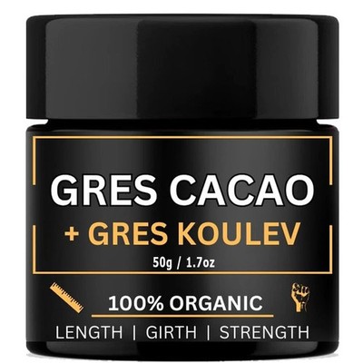 Haitian GRES CACAO with ORGANIC 100% Natural Extract Longer & thicker Cream 50 g