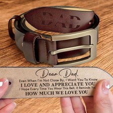 Belt For Dad - Brown - Red