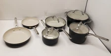 KitchenAid Hard Anodized Ceramic Non-Stick Cookware Set (Black) READ DESCRIPTION