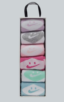 Nike 6 Paar Crew Smiley Everyday Cushioned Plus Sportsocken leicht 4,6 Jahre