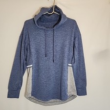 Serene Tangerine M Hooded Long-Sleeve Pullover Athleisure Reflective Strip SOFT