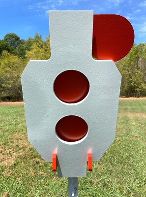 ZIPPER 10''x18'' 3/8'' AR500 STEEL HOSTAGE REACTIVE SHOOTING TARGET for T-POST